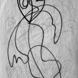 alford_boy_1981_8.5x14_w, Al Ford, Boy, 1981, marker on paper, Drawings, Original Art, Gallery East, Ford, Gallery East Network