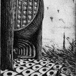 11_artem_mirolevich_landing_w, Landing Artem Mirolevich, 2016, Etching, Mirolevich, Gallery East, Gallery East Boston