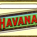 1920c_cigar_havana_flower_2.25x4.25_dlw, Havana Flower, Cuban Cigar Labels, Lithograph, 1920c, Gallery East, Gallery East Network