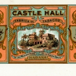 1930c_cigar_castle_hall_dlw, Lucky Bill, Consolidated Litho Co, Cuban Cigar Labels, Lithograph, 1930c, Gallery East, Gallery East Network