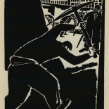 1924_masereel_bk_pg12_dlw, Die Passion Eines Menschen, Page 12, Frans Masereel, 1924, Woodcut, Gallery East, Galley East Network