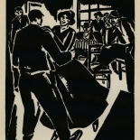1924_masereel_bk_pg16_dlw, Die Passion Eines Menschen, Page 16, Frans Masereel, 1924, Woodcut, Gallery East, Galley East Network