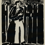 1924_masereel_bk_pg3_dlw, Die Passion Eines Menschen, Page 2, Frans Masereel, 1924, Woodcut, Gallery East, Galley East Network