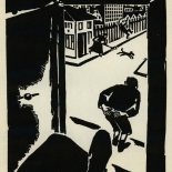 1924_masereel_bk_pg6_dlw, Die Passion Eines Menschen, Page 6, Frans Masereel, 1924, Woodcut, Gallery East, Galley East Network