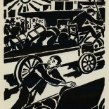 1924_masereel_bk_pg7_dlw, Die Passion Eines Menschen, Page 7, Frans Masereel, 1924, Woodcut, Gallery East, Galley East Network