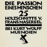 1924_masereel_bk_pg00_dlw, Die Passion Eines Menschen, Page 1, Frans Masereel, 1924, Woodcut, Gallery East, Galley East Network