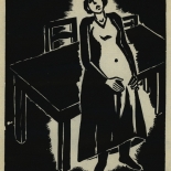 1924_masereel_bk_pg1_dlw, Die Passion Eines Menschen, Page 1, Frans Masereel, 1924, Woodcut, Gallery East, Galley East Network