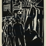 1924_masereel_bk_pg20_dlw, Die Passion Eines Menschen, Page 20, Frans Masereel, 1924, Woodcut, Gallery East, Galley East Network