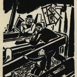 1924_masereel_bk_pg5_dlw, Die Passion Eines Menschen, Page 5, Frans Masereel, 1924, Woodcut, Gallery East, Galley East Network