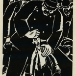 1924_masereel_bk_pg8_dlw, Die Passion Eines Menschen, Page 8, Frans Masereel, 1924, Woodcut, Gallery East, Galley East Network