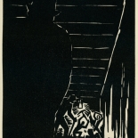 1939_masereel_noir_blanc_4.25x6.25_pl13_dlw, Du Noir au Blanc PL13, Frans Masereel, Masereel, 1939, Woodcut, Gallery East, Gallery East Network