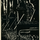 1939_masereel_noir_blanc_4.25x6.25_pl27_dlw, Du Noir au Blanc PL27, Frans Masereel, Masereel, 1939, Woodcut, Gallery East, Gallery East Network