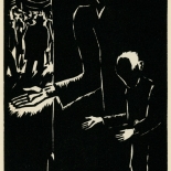 1939_masereel_noir_blanc_4.25x6.25_pl35_dlw, Du Noir au Blanc PL35, Frans Masereel, Masereel, 1939, Woodcut, Gallery East, Gallery East Network