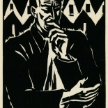 1939_masereel_noir_blanc_4.25x6.25_pl37_dlw, Du Noir au Blanc PL37, Frans Masereel, Masereel, 1939, Woodcut, Gallery East, Gallery East Network