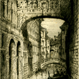 brewer_james_alphege010w, Venice (The Bridge of Sighs), Alphege Brewer, 1920, etchings, British Artist, Early 20th Century, Venice, Italy, Gallery East, Brewer, Gallery East Network