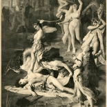31_emile_levy_orpheus_slain_by_the_thracian_women_01w, Orpheus Slain by the Thracian Women, Emile Levy, 1895, Lithographs, Gallery East, Cheret, Gallery East Network