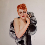 20_vargas_1940_esquire_dec_10x13.5w, Alberto Vargas, December, 1941, Lithographs, Gallery East, Esquire Magazine, Vargas, Gallery East Network
