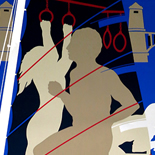 1985_celebrate_fitness_esplanade_w, A Celebration of Fitness: The Esplanade Boston, 1985. Silkscreen, Serigraph, Gallery East, Gallery East Network, Amiri