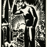 1928_masereel_loeuvre_3x3.75_12_dlw, L'oeuvre PL12, Frans Masereel, 1928, Woodcut, Masereel, Gallery East, Gallery East Network