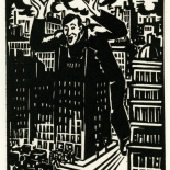 1928_masereel_loeuvre_3x3.75_16_dlw, L'oeuvre PL16, Frans Masereel, 1928, Woodcut, Masereel, Gallery East, Gallery East Network