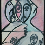 hydra_1280_w, Hydra 1280, Al Ford, 1985, Acrylic on Canvas, Gallery East, Original Art, Paintings, Ford, Gallery East Network
