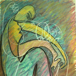 alford_fantasy_kiss.JPG, Fantasy Kiss, Al Ford, 1983, Original Art, Pastels, Gallery East, Ford, Gallery East Network