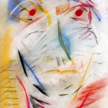 self_portrait_dombrowski_1980_01_w, Self Portrait, Robert Dombrowski, Dombrowski, Pastel, Gallery East, Gallery East Network