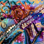 savarino_1989_bejeweled11_11x14w, Bejeweled #11, Paola Savarino, 1989, Mixed media on canvas, Savarino, Gallery East, Gallery East Boston