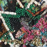 savarino_1989_bejeweled27_11x14w, Bejeweled #27, Paola Savarino, 1989, Mixed media on canvas, Savarino, Gallery East, Gallery East Boston