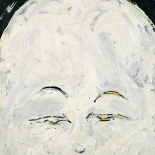 savarino_2005_chenrisic_9x12w, 2005, Chenrezig, Encaustic on canvas, Gallery East, Gallery East Boston, Paola Savarino, Savarino