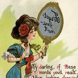 1905c_postcard_dwiggin_03b_3.5x5.5_dlw, Forget Me Not, Clare Victor Dwiggins, Dwiggins, 1905c, Lithograph, postcard, Gallery East, Gallery East Network