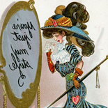 1905c_postcard_dwiggin_04b_3.5x5.5_dlw, You’re Just My Style, Clare Victor Dwiggins, Dwiggins, 1905c, Lithograph, postcard, Gallery East, Gallery East Network