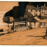1905_patten_wilson_4.25x8_dlw, Pin Mill, Patten Wilson, 1905, Woodcuts. Gallery East, Gallery East Network