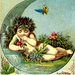 1880c_vtc_florida_water1_3.25x4.75_dlw, Art Nouveau, Florida Water 1, Lanman & Kemp, Victorian Trade Card, 1881, Lithograph, Objets d'art, Gallery East, Objets, Gallery East Network