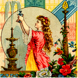 1880c_vtc_florida_water3_3.25x4.75_dlw, Art Nouveau, Florida Water 3, Lanman & Kemp, Victorian Trade Card, 1881, Lithograph, Objets d'art, Gallery East, Objets, Gallery East Network
