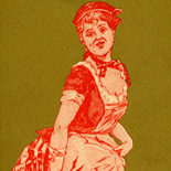 1880c_vtc_masque_bal1_2x4.75_dlw, Art Nouveau, Masque Bal 1, W&J Leonard, Victorian Trade Card, c 1890, Lithograph, Objets d'art, Gallery East, Objets, Gallery East Network