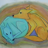 img_5516, Walter Tomasino, Dogs in a Dream, 2009, Acrylic on canvas, Hungry Canines, Gallery East, Expressionist, Punk, Tomasino, Gallery East Network