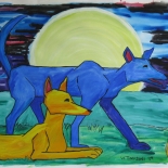 img_5569, Walter Tomasino, Dogs in a Dream, 2009, Acrylic on canvas, Hungry Canines, Gallery East, Expressionist, Punk, Tomasino, Gallery East Network